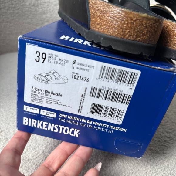 ✨ Birkenstock Arizona Big Buckle — High Shine Black — Women’s 8 / EU 39 — NIB ✨ - Picture 12 of 14